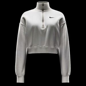Nike Sportswear Phoenix Fleece ½-Zip Cropped Sweatshirt - Sail